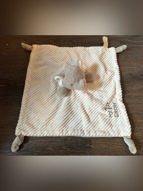 My First Easter Tan Brown Elephant Plush Lovey Corduroy Knotted Baby Soft Toy